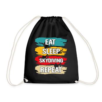 Skydiving - Turnbeutel - Schwarz - Vorne