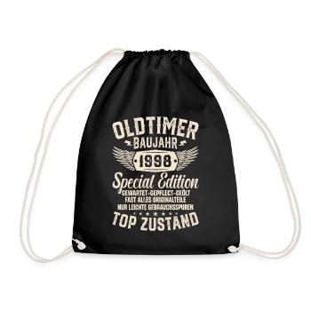 Vintage 1998 Geschenk - Turnbeutel - Schwarz - Vorne