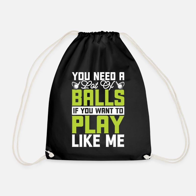 Golf Golfer - Turnbeutel - Schwarz