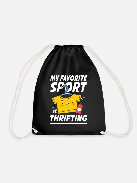 My Favorite Sport Is Thrifting für Sparsame - Turnbeutel - Schwarz