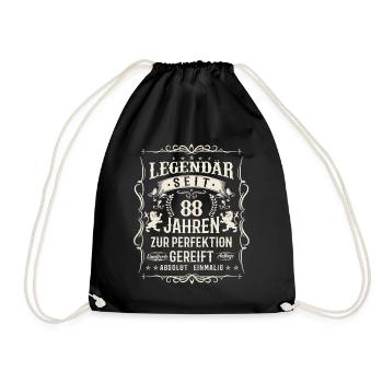 Vintage Geburtstagsgeschenk 88 Jahren - Turnbeutel - Schwarz - Vorne
