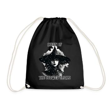 Witch, Queen of the Cobweb Castle - Drawstring Bag - black - Front