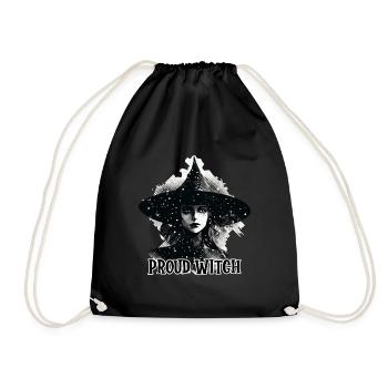 Sorcière, Sorcière fière, Halloween - Sac de sport léger - noir - Devant