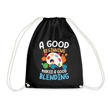 A Good Beginning Makes A Good Blending - Turnbeutel - Schwarz - Vorne