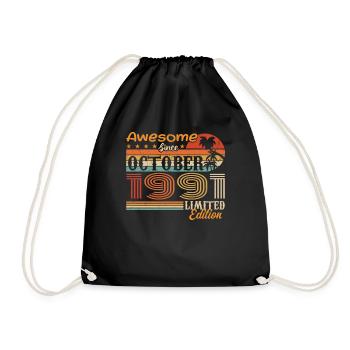 Millésime d’octobre 1991 - Octobre 1991 - Sac de sport léger - noir - Devant