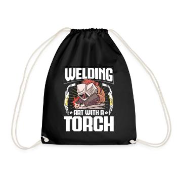 Welding Art Torch Arc Welding Welding - Drawstring Bag - black - Front