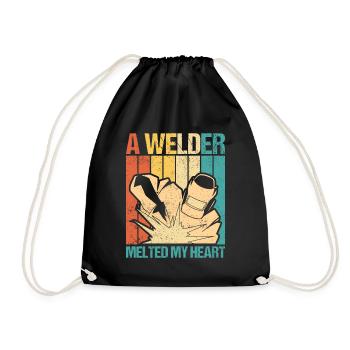 Soudeur a fait fondre mon coeur soudage cadeau - Sac de sport léger - noir - Devant