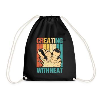 Créer avec la soudure rétro du métal - Sac de sport léger - noir - Devant