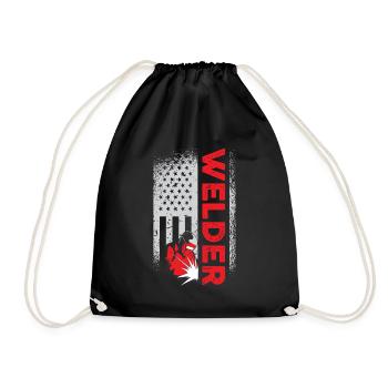 Soudeur USA Flag Patriot Soudeur - Sac de sport léger - noir - Devant