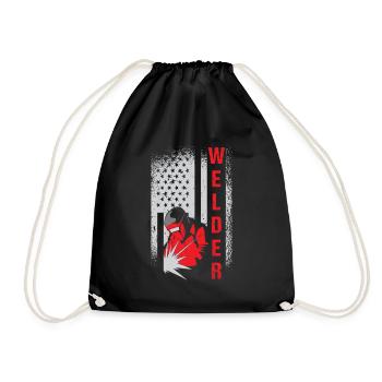 Soudeur USA Flag Patriot Welding - Sac de sport léger - noir - Devant