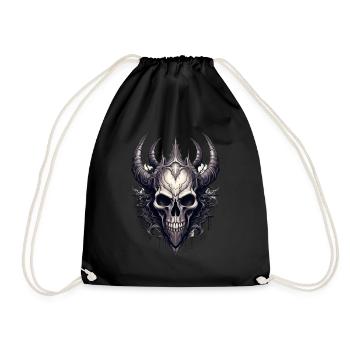 Gothik Okkult Rabe Gotik Schwarze Szene Wicca - Turnbeutel - Schwarz - Vorne