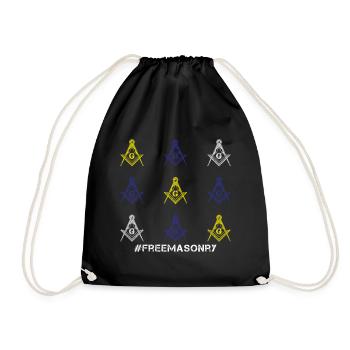 Masonic Gift I Masonic Freemasonry Tshirt - Drawstring Bag - black - Front