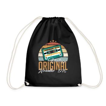 Born in November 1978 Retro - Drawstring Bag - black - Front