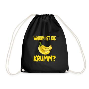 Warum Ist Die Banane Krumm für Männer und Fauen - Turnbeutel - Schwarz - Vorne