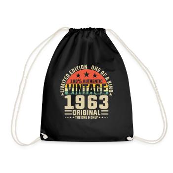 1963 - Legends turn 60 - Drawstring Bag - black - Front