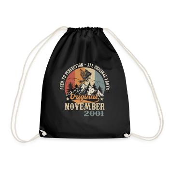Anniversaire en novembre 2001 - Novembre 2001 - Sac de sport léger - noir - Devant
