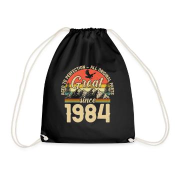 1984 : une année de naissance légendaire - Sac de sport léger - noir - Devant