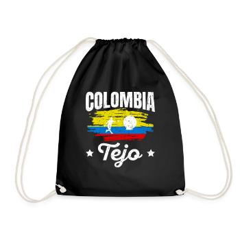 Colombia Tejo Mannschaft Sportart Kolumbianer - Turnbeutel - Schwarz - Vorne