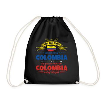 Colombie femme drôle colombien cadeau - Sac de sport léger - noir - Devant