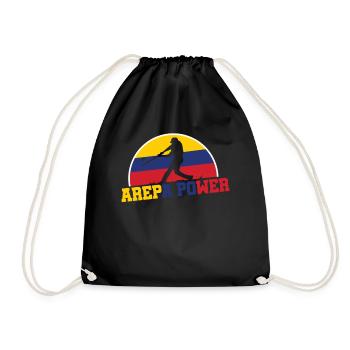 Columbia Baseball Arepa Power Baseball Player - Drawstring Bag - black - Front