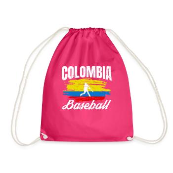 Kolumbien Baseballspieler Baseball Meisterschaft - Turnbeutel - Fuchsia - Vorne