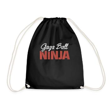 Gaga Ball Ninja Sportart Ballsportarten Spielfeld - Turnbeutel - Schwarz - Vorne