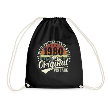 Legendary 1980s Anniversary Shirt - Drawstring Bag - black - Front
