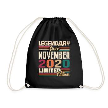 Légendaire depuis novembre 2020 - Cadeau 2020 - Sac de sport léger - noir - Devant