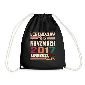 Legendary since November 2017 - Gift 2017 - Drawstring Bag - black - Front