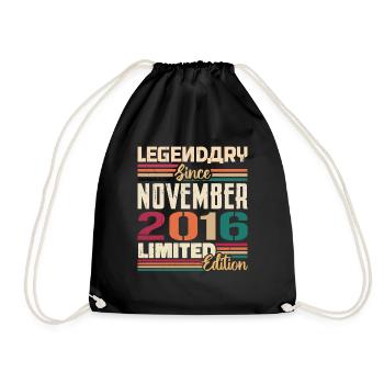 Légendaire depuis novembre 2016 - Cadeau 2016 - Sac de sport léger - noir - Devant