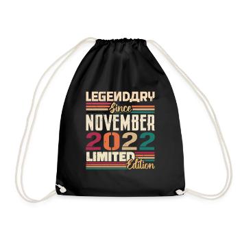 Légendaire depuis novembre 2022 - Cadeau 2022 - Sac de sport léger - noir - Devant