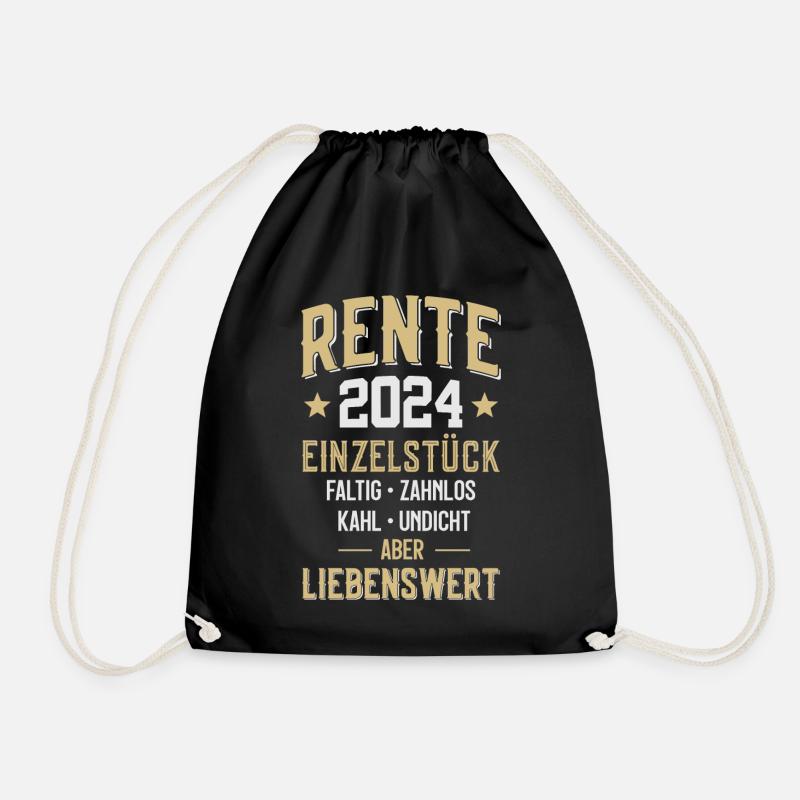 RENTE RENTNER 2024 - Turnbeutel - Schwarz