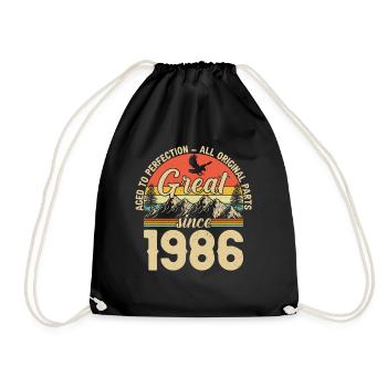 1986 - A legendary year - Drawstring Bag - black - Front