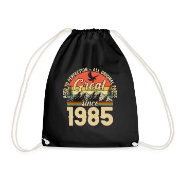 1985 - A legendary year - Drawstring Bag - black - Front