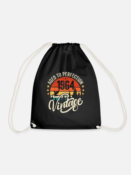 1964 Vintage - Geburtstagsgeschenk 1964 Retro 1964 - Turnbeutel - Schwarz