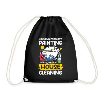 Painting With No Chance Of House Cleaning - Turnbeutel - Schwarz - Vorne