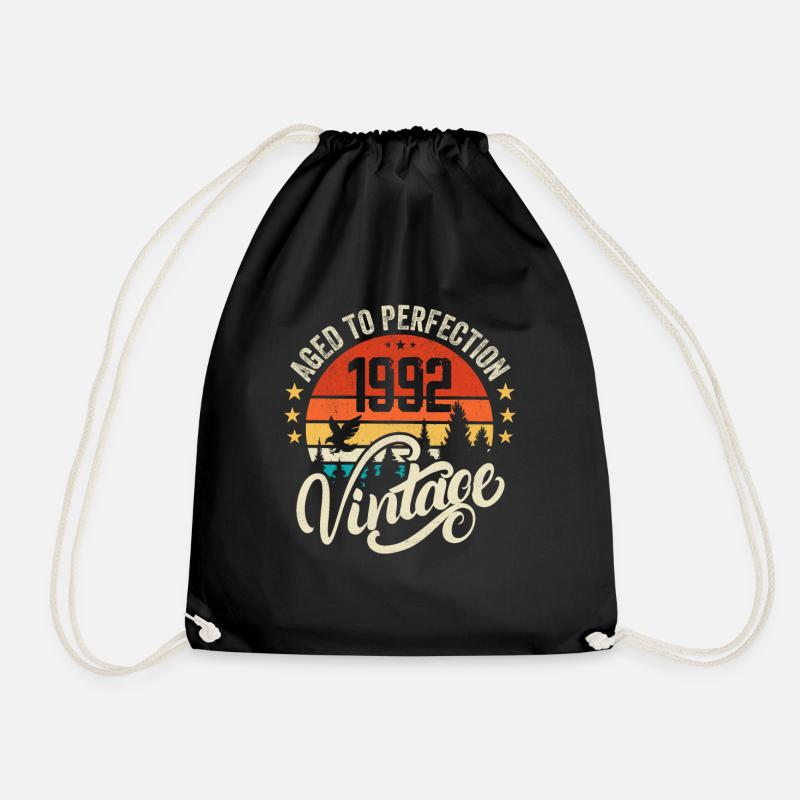 1992 Vintage - Geburtstagsgeschenk 1992 Retro 1992 - Turnbeutel - Schwarz