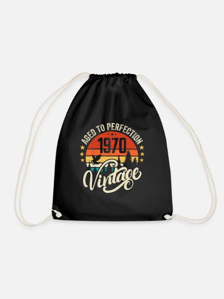 1970 Vintage - Geburtstagsgeschenk 1970 Retro 1970 - Turnbeutel - Schwarz