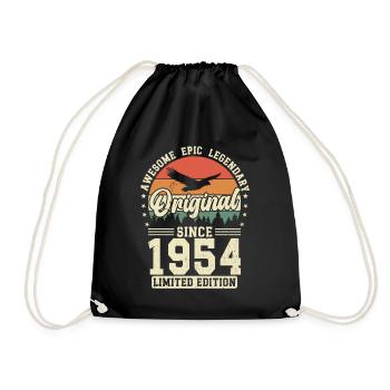 1954: Legendary 70th birthday - Drawstring Bag - black - Front