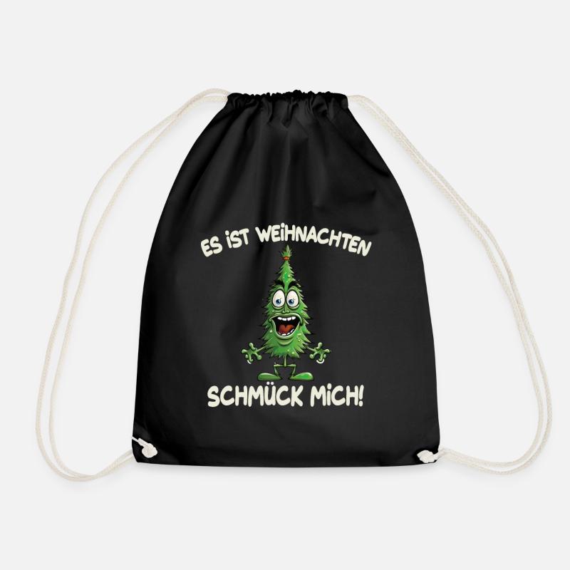 Es ist Weihnachten Schmück mich - Turnbeutel - Schwarz