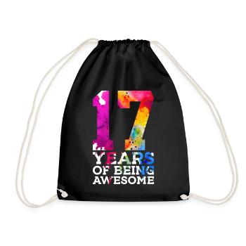 17 ANS D’ÊTRE GÉNIAL 17E ANNIVERSAIRE - Sac de sport léger - noir - Devant