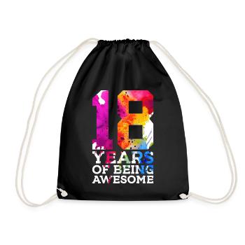 18 ANS D’ÊTRE GÉNIAL 18E ANNIVERSAIRE - Sac de sport léger - noir - Devant