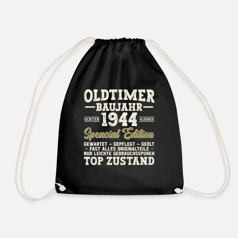 80. Geburtstag Vintage Retro 1944 Geschenk - Turnbeutel - Schwarz