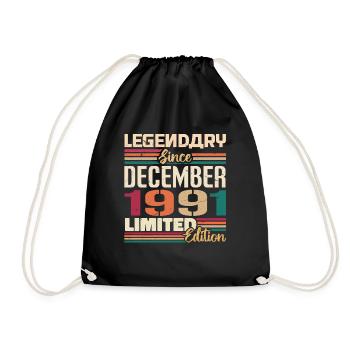 Légendaire depuis décembre 1991 Millésime décembre 1991 - Sac de sport léger - noir - Devant