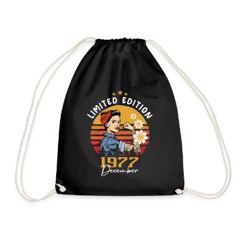 Décembre 1977 Cadeau d’anniversaire Décembre 1977 - Sac de sport léger - noir - Devant