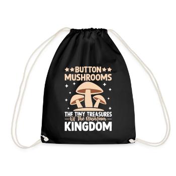 Mushrooms Gifts- Pilze Geschenkidee- Pilze Tshirt - Turnbeutel - Schwarz - Vorne