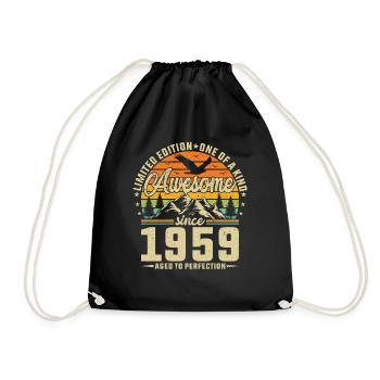 65e anniversaire Millésime 1959 - Sac de sport léger - noir - Devant