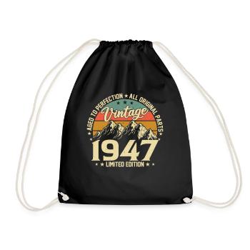 Millésime 1947 Anniversaire - Sac de sport léger - noir - Devant