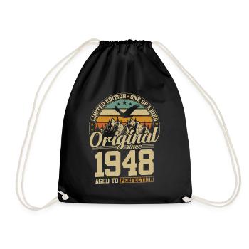 Millésime 1948 Anniversaire - Sac de sport léger - noir - Devant