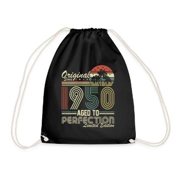 Joie d’anniversaire vintage des années 1950 - Sac de sport léger - noir - Devant